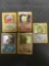 5 Card Lot of Vintage Pokemon Holofoil Rare Pokemon Cards from Huge Collection