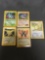 5 Card Lot of Vintage Pokemon Holofoil Rare Pokemon Cards from Huge Collection