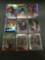 9 Card Lot of REFRACTORS and PRIZMS with Stars and Rookies from Huge Collection