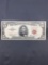 1963 United States Lincoln $5 Red Seal Bill Currency Note from Estate - STAR NOTE