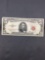 1963 United States Lincoln $5 Red Seal Bill Currency Note from Estate