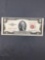1953-B United States Jefferson $2 Red Seal Bill Currency Note