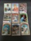 9 Card Lot of Vintage Topps Baseball Cards with Anniversary Stamps from New Packs - WOW