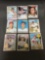 9 Card Lot of Vintage Topps Baseball Cards with Anniversary Stamps from New Packs - WOW