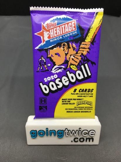 Factory Sealed 2020 Topps HERITAGE MINOR LEAGUE Baseball 8 Card Hobby Pack