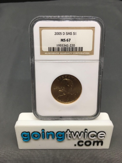 NGC Graded 2005-D United States SACAGAWEA Dollar Coin - MS 67