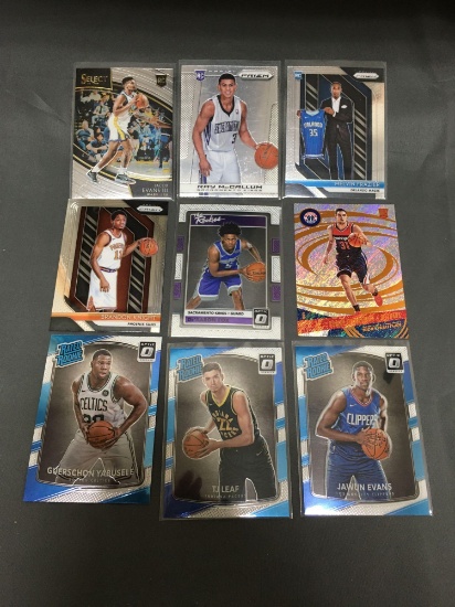 9 Card Lot of Basketball ROOKIE Cards - Newer Sets - Prizm and More - HUGE UPSIDE!!
