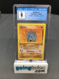 CGC Graded Pokemon Jungle 1st Edition #61 RHYHORN Trading Card - MINT 9