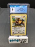 CGC Graded Pokemon Jungle 1st Edition #47 TAUROS Trading Card - MINT 9