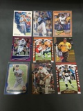 9 Card Lot of SERIAL NUMBERED Sports Cards with Stars and Rookies from Huge Collection