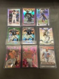 9 Card Lot of REFRACTORS and PRIZMS with Stars and Rookies from Huge Collection