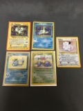 5 Card Lot of Vintage Pokemon Holofoil Rare Pokemon Cards from Huge Collection