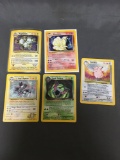 5 Card Lot of Vintage Pokemon Holofoil Rare Pokemon Cards from Huge Collection