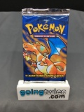 Factory Sealed Pokemon Base Set Unlimited 11 Card Booster Pack - CHARIZARD Art - 20.7 Grams