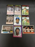 9 Card Lot of 1970s Topps Vintage Baseball Cards From Nice Estate Collection