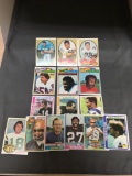 15 Card Lot of 1970s Topps Football Cards with Stars and Hall of Famers From Estate Collection