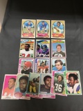 15 Card Lot of 1970s Topps Football Cards with Stars and Hall of Famers From Estate Collection