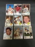 9 Card Lot of 1961 Fleer Football Cards with Stars and Hall of Famers from Nice Estate Collection