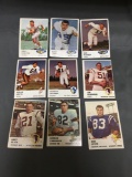 9 Card Lot of 1961 Fleer Football Cards with Stars and Hall of Famers from Nice Estate Collection