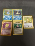 5 Card Lot of Vintage Pokemon Holofoil Rare Pokemon Cards from Huge Collection