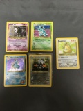 5 Card Lot of Vintage Pokemon Holofoil Rare Pokemon Cards from Huge Collection