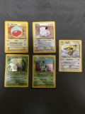 5 Card Lot of Vintage Pokemon Holofoil Rare Pokemon Cards from Huge Collection