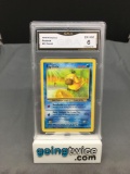 GMA Graded 1999 Pokemon Fossil Unlimited #53 PSYDUCK Trading Card - EX-NM 6