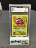 GMA Graded 1999 Pokemon Fossil Unlimited #46 EKANS Trading Card - NM 7