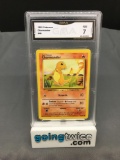 GMA Graded 1999 Pokemon Base Set Unlimited #46 CHARMANDER Trading Card - NM 7