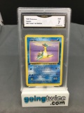 GMA Graded 1999 Pokemon Fossil 1st Edition #25 LAPRAS Rare Trading Card - NM 7