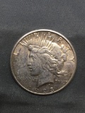 1923-S United States Peace Silver Dollar - 90% Silver Coin from Estate Collection