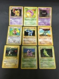 9 Card Lot of Vintage Base Set Shadowless Pokemon Card from Huge Collection