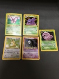 5 Card Lot of Vintage Pokemon Holofoil Rare Pokemon Cards from Huge Collection