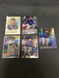 5 Card Lot of 2020 NICO HOERNER Chicago Cubs Rookie Year Baseball Cards