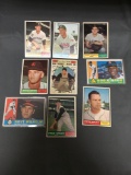 9 Card Lot of 1960-1962 Topps Baseball Card from Massive Estate Collection