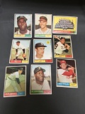 9 Card Lot of 1961 Topps Baseball Card from Massive Estate Collection