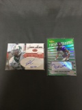 2 Card Lot of AUTOGRAPHED Sports Cards with STARS and ROOKIES from Massive Collection