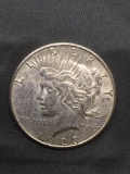 1923-S United States Peace Silver Dollar - 90% Silver Coin from Estate Collection