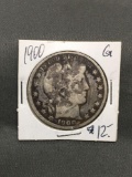 1900 United States BARBER Silver Half Dollar - 90% Silver Coin from Estate Collection