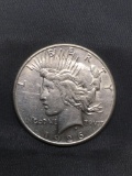 1926-S United States Peace Silver Dollar - 90% Silver Coin from Estate Collection