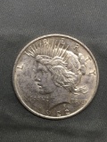 1922-D United States Peace Silver Dollar - 90% Silver Coin from Estate Collection