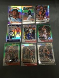 9 Card Lot of REFRACTORS and PRIZMS with Stars and Rookies from Huge Collection