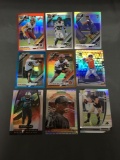 9 Card Lot of REFRACTORS and PRIZMS with Stars and Rookies from Huge Collection