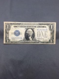 1928-A United States Washington $1 Silver Certificate FUNNY BACK Bill Currency Note