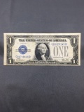 1928-B United States Washington $1 Silver Certificate FUNNY BACK Bill Currency Note