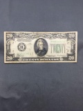 1934-A United States Jackson $20 Green Seal Bill Currency Note