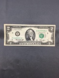 1976 United States Jefferson $2 Green Seal Bill Currency Note