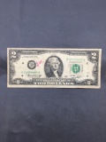 1976 United States Jefferson $2 Green Seal Bill Currency Note