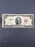 1953-A United States Jefferson $2 Red Seal Bill Currency Note