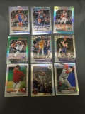 9 Card Lot of REFRACTORS and PRIZMS with Stars and Rookies from Huge Collection